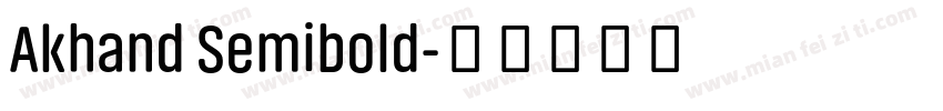 Akhand Semibold字体转换